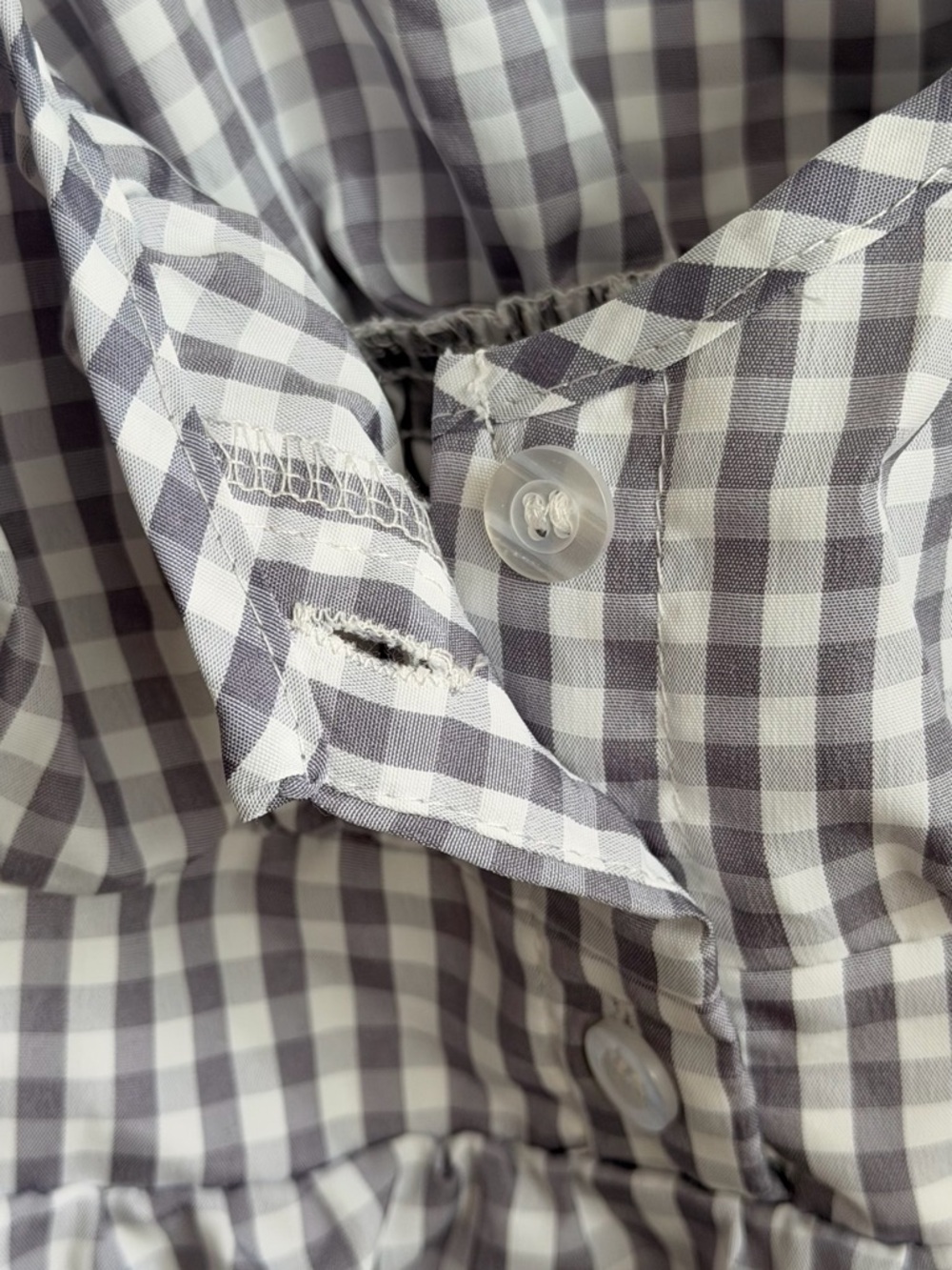 SHEIN Gray Gingham Ruffle-Hem Tank Top - Picture 10 of 11